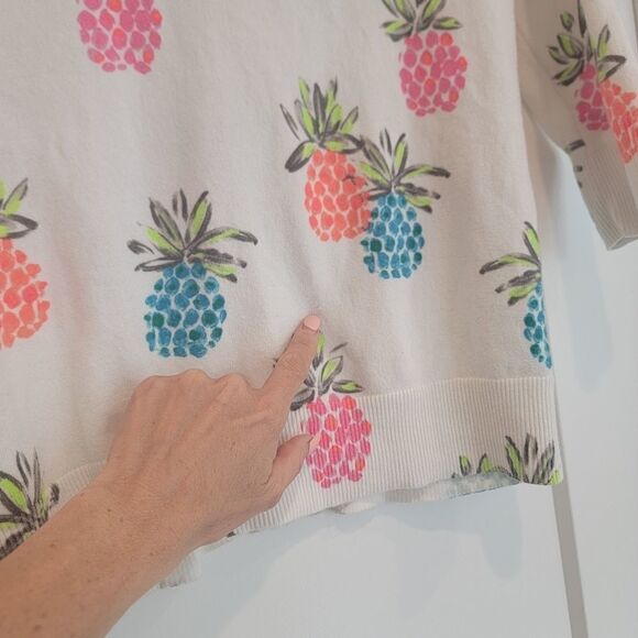 Merona Pineapple Print Button Front Cardigan Size Medium - Picture 12 of 12